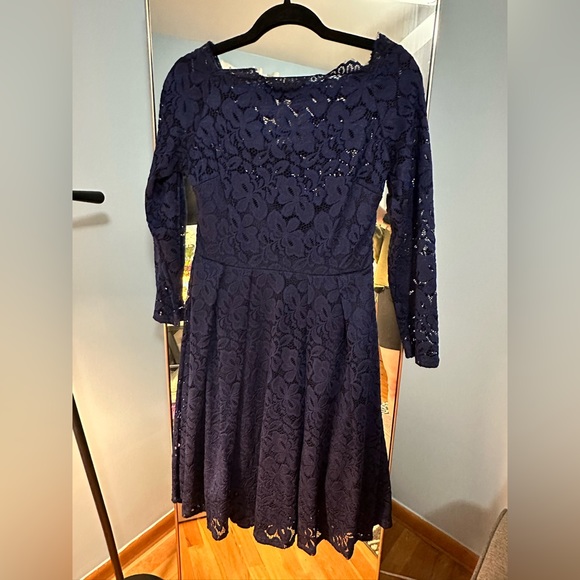 MissMay Retro Gorgeous City- Navy Cocktail Dress - Picture 1 of 3